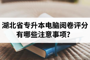 湖北省專升本電腦閱卷評(píng)分有哪些注意事項(xiàng)？