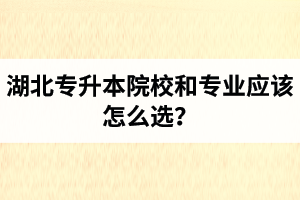 湖北專升本院校和專業(yè)應(yīng)該怎么選？公辦院校和民辦院校差別大嗎？