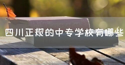 四川正規(guī)的中專學(xué)校有哪些？(圖1)