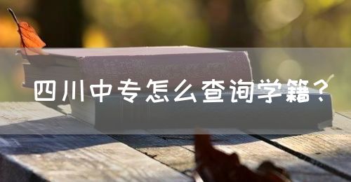 四川中專怎么查詢學(xué)籍？(圖1)