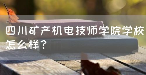 四川礦產(chǎn)機電技師學院學校怎么樣？(圖1)