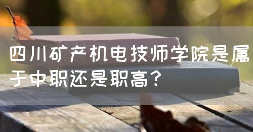 四川礦產(chǎn)機電技師學院是屬于中職還是職高？(圖1)