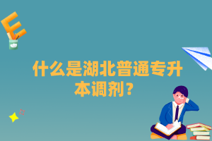 什么是湖北普通專升本調劑？