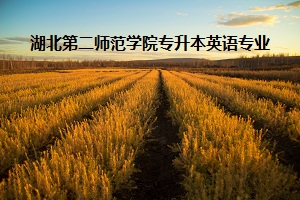 湖北第二師范學院專升本英語專業(yè)