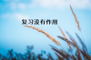 復(fù)習(xí)沒有作用