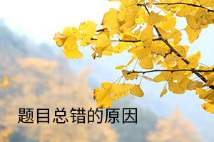 題目總錯的原因