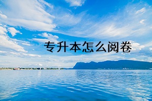 專升本怎么閱卷