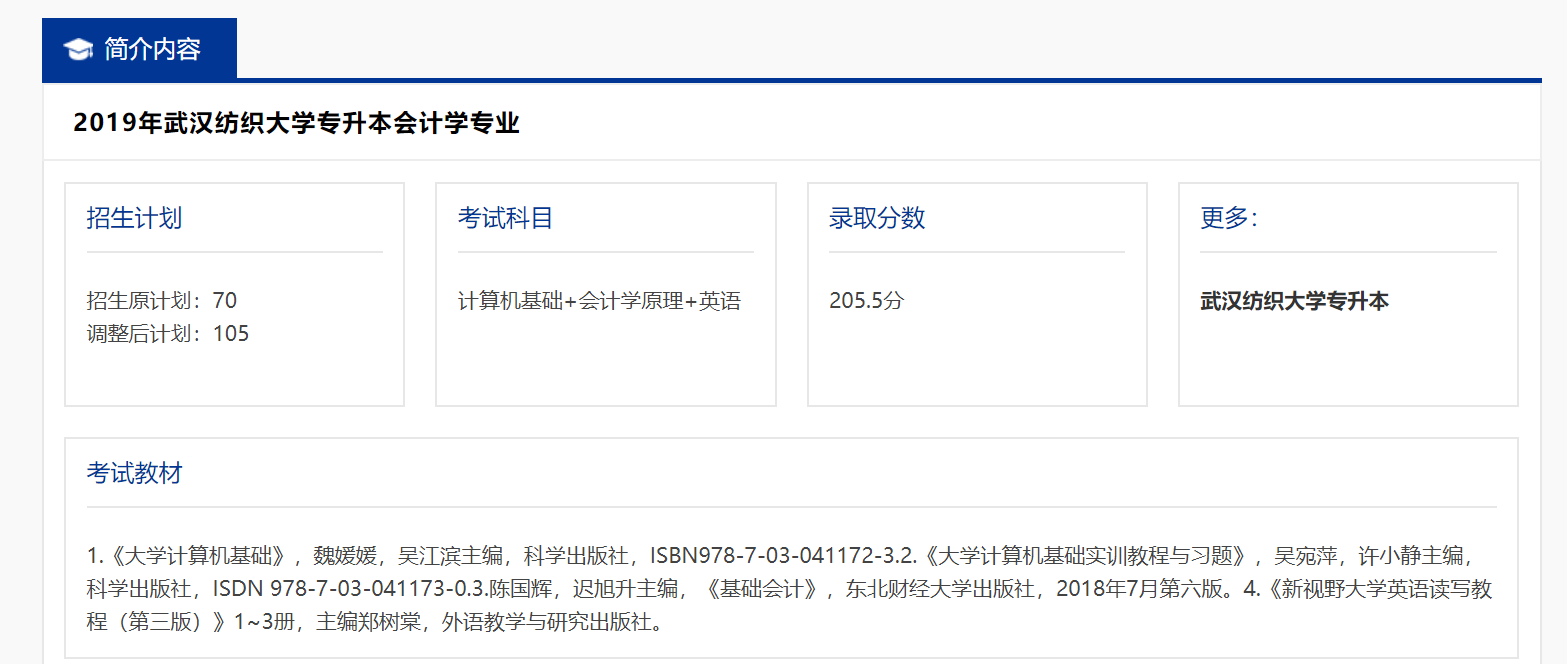 武漢紡織會計(jì)學(xué)考試科目